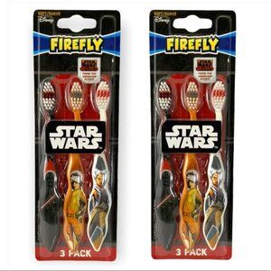 Star Wars Firefly Toothbrushes Disney Kids Two 3 Packs (6 Toothbrushes)